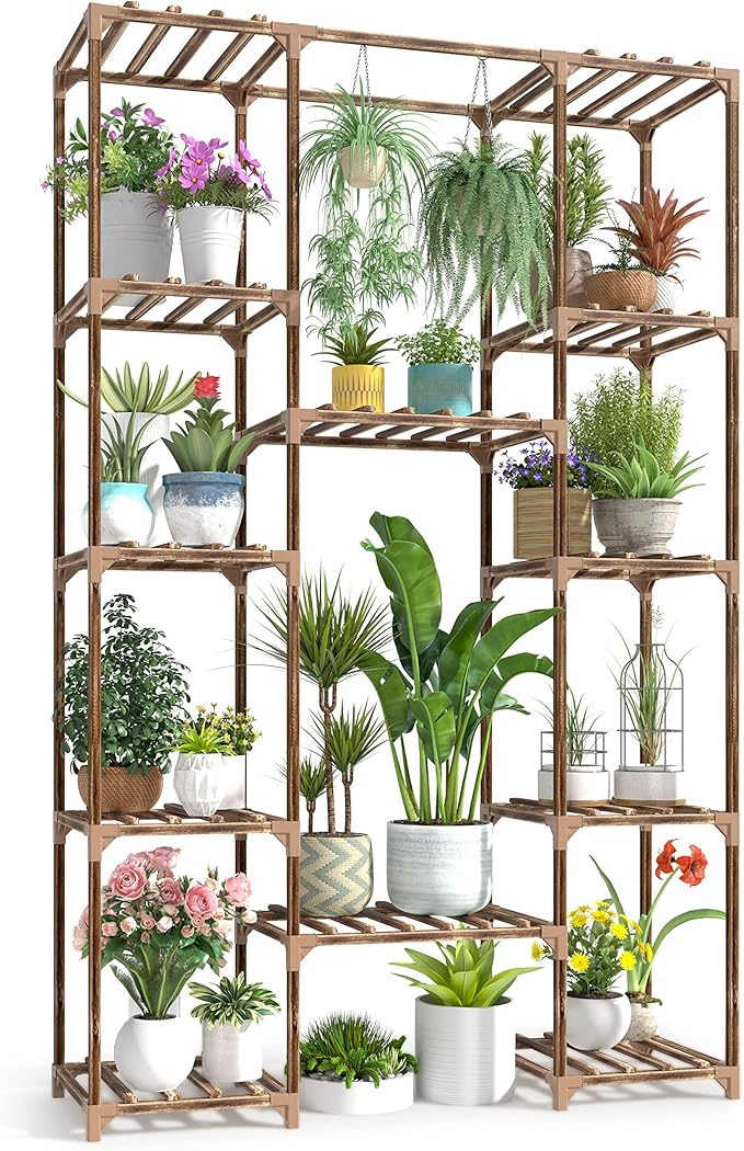 cfmour Plant Stand Indoor Outdoor, 12 Tiers 62.2